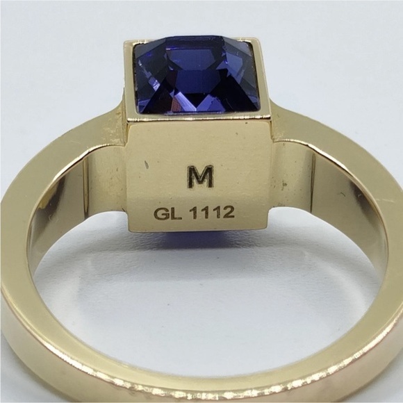 Louis Vuitton Gamble Crystals Gold Tone Ring - Picture 4 of 9